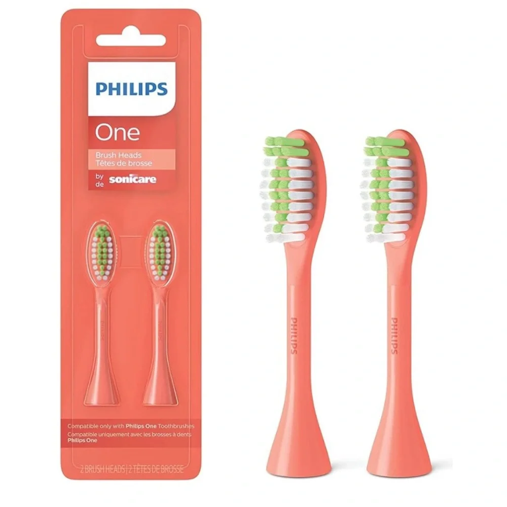 Philips One by Sonicare Miami Coral Replacement Brush Heads NEW‎